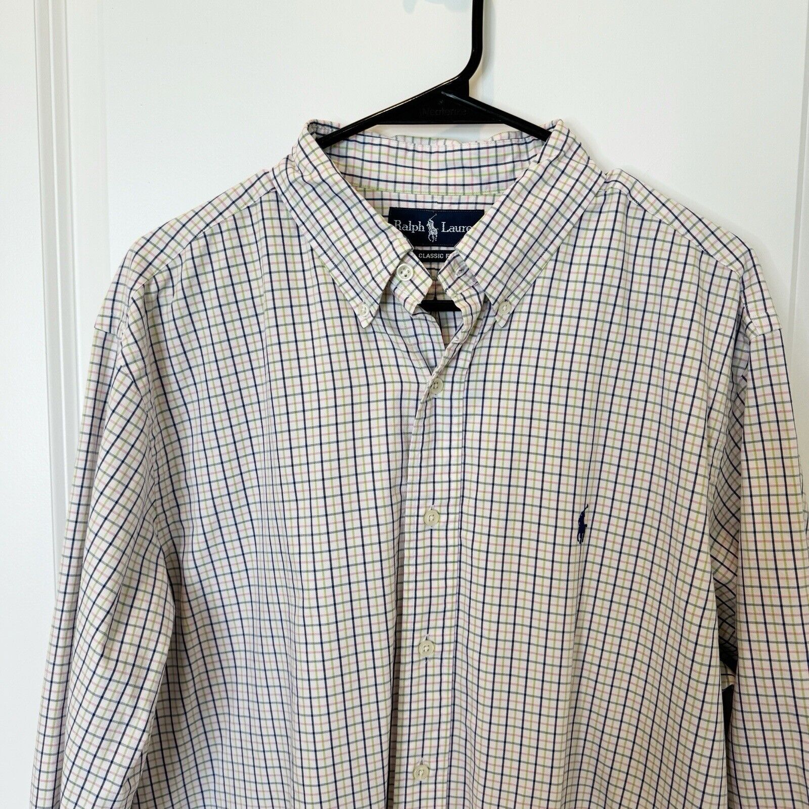 Ralph Lauren Spring Shirt Mens Large 16 1/2 Check… - image 2