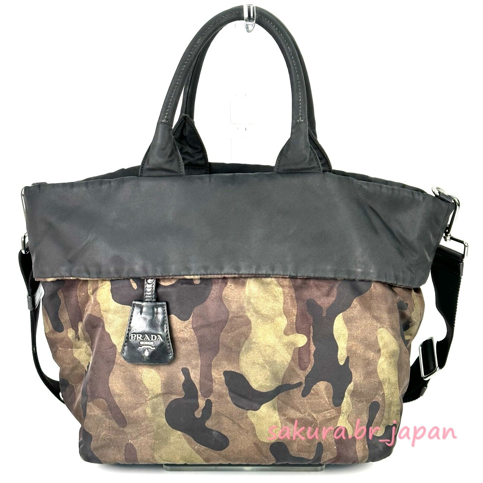 PRADA Tote Bag 2way Shoulder Reversible Nylon Kha… - image 3