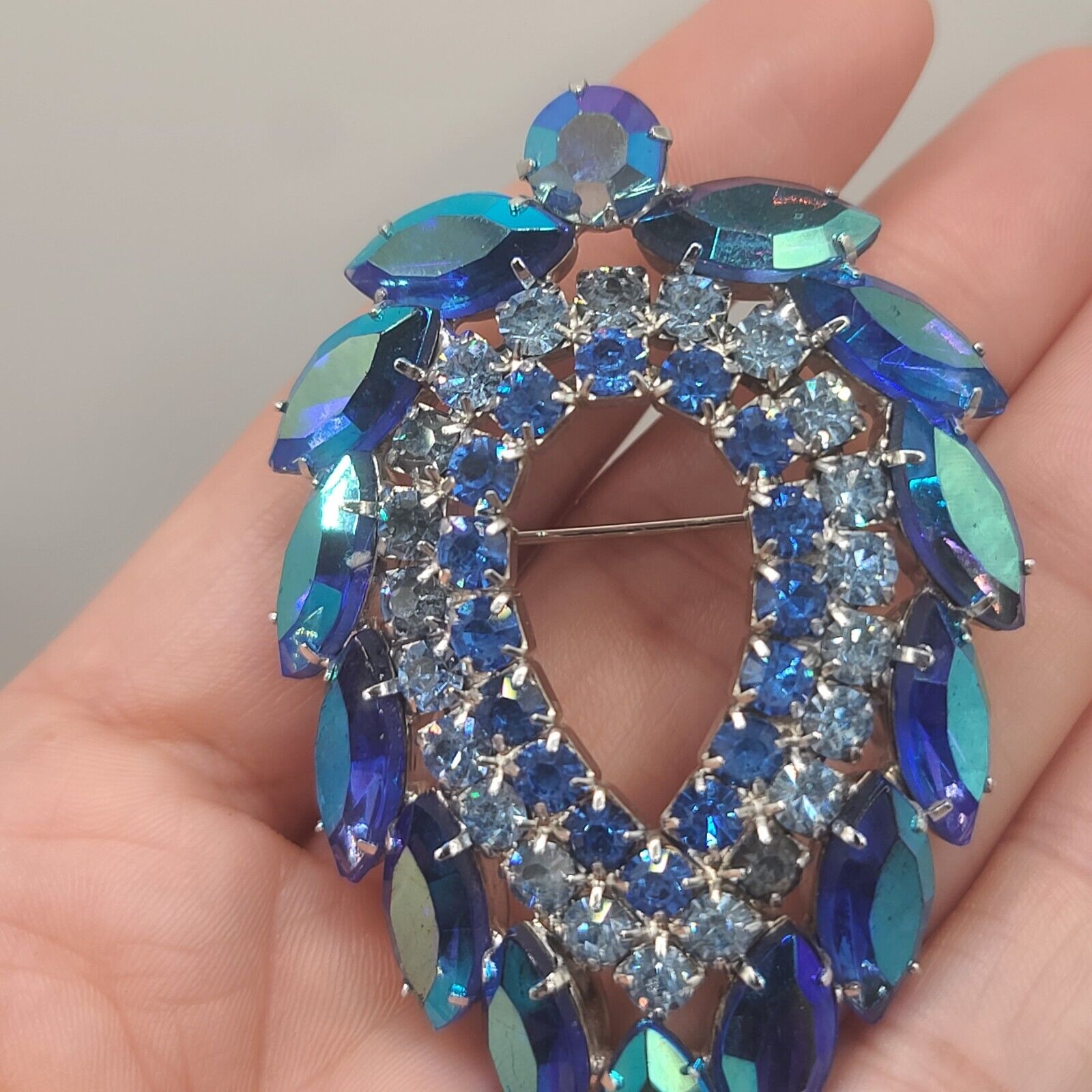 Vintage Juliana For Sarah Coventry Brooch Blue La… - image 10