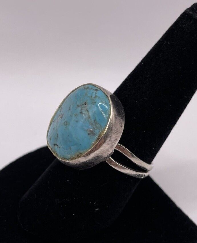 Vintage Pyrite Turquoise Round Sterling Silver 92… - image 3