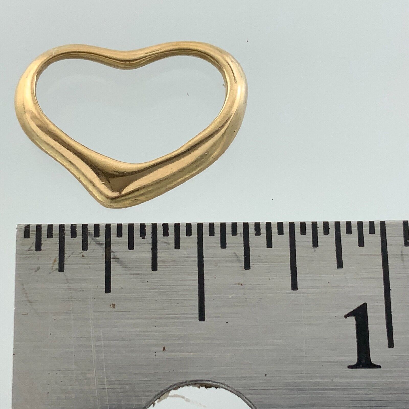 Floating Heart Charm 10K Yellow Gold Designer Ins… - image 8