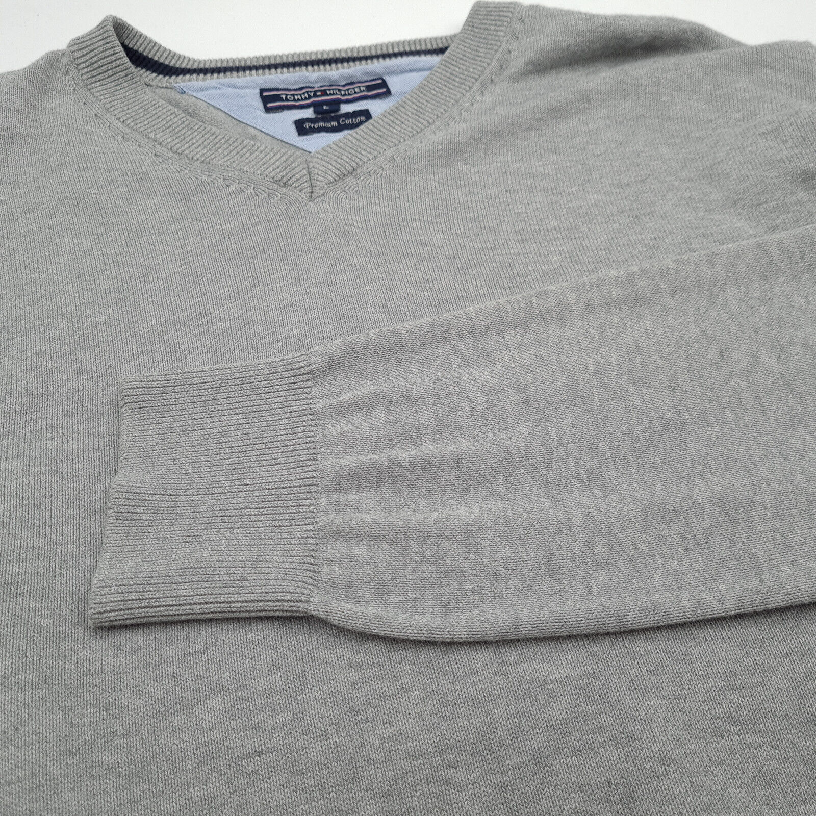 Tommy Hilfiger Jumper Sweater Men Grey Cotton Pq2… - image 7