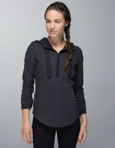 Lululemon Post Sweat Pullover Heathered Black Size