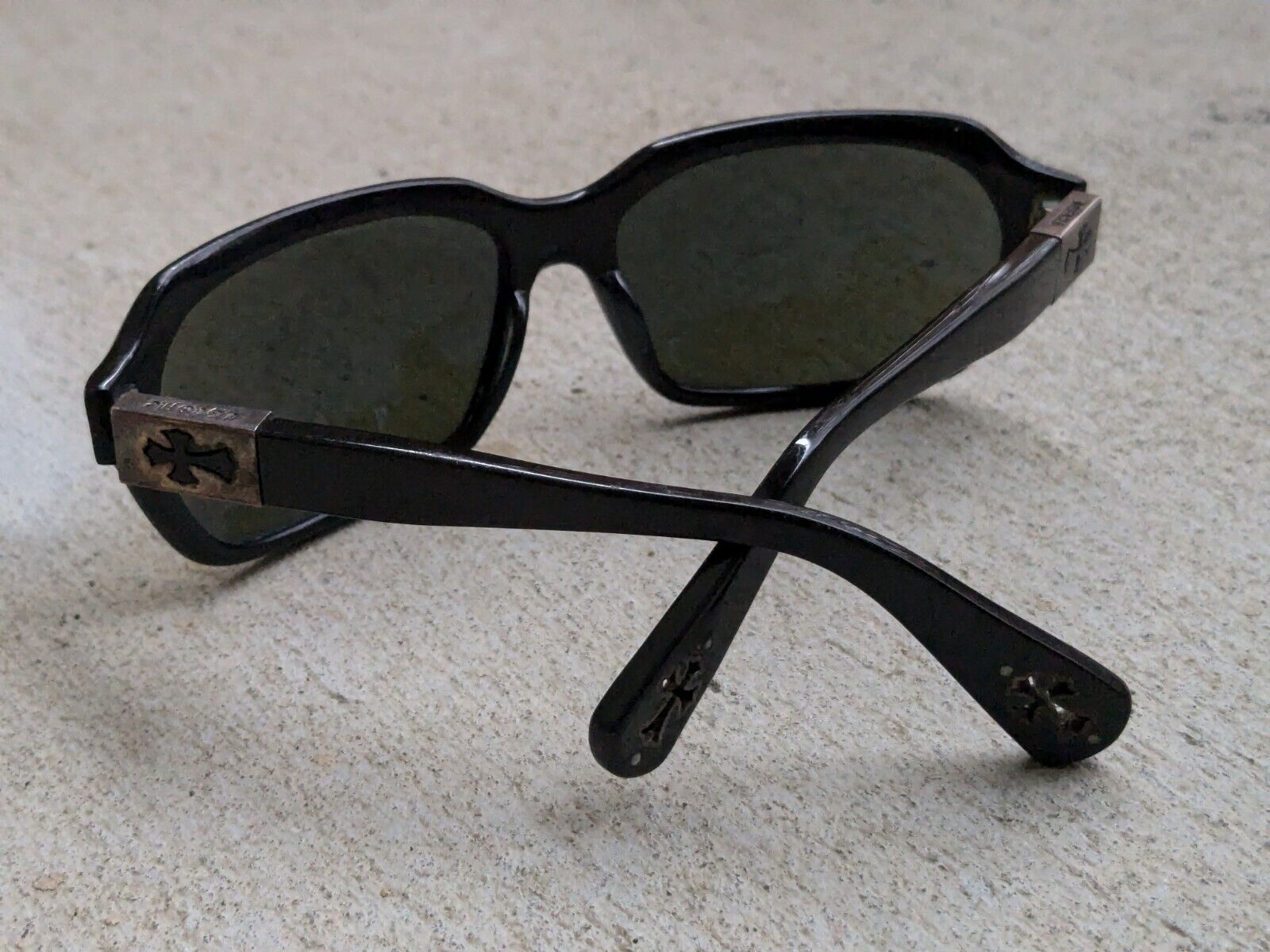 CHROME HEARTS "Injected" Sunglasses Black Silver … - image 11