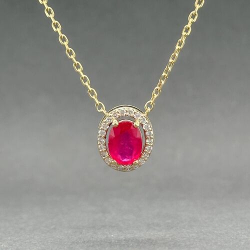 Estate 14K Yellow Gold 1.44ct Ruby & 0.18ctw Diam… - image 1