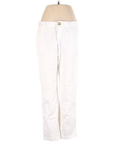 Banana Republic Women White Khakis 6 - image 1