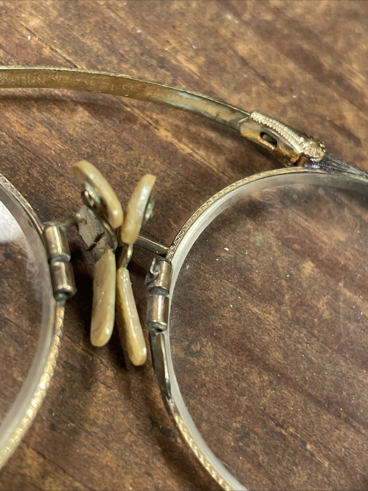 Pince-Nez Antique Eyeglasses Collapsible Ornate V… - image 7