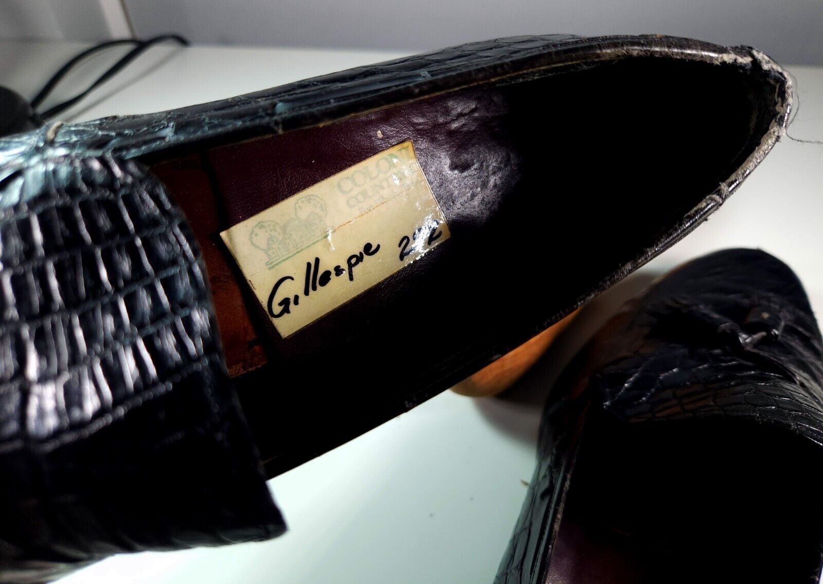 Unknown Make Vintage Black Alligator Loafers - image 7