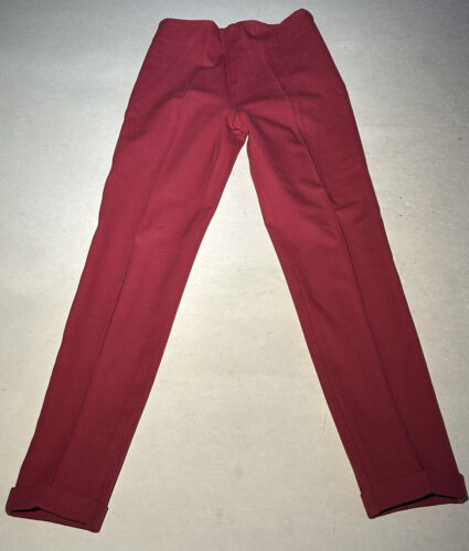 Vintage Slim fit Red Woven Stretch Pants Sz XS pre