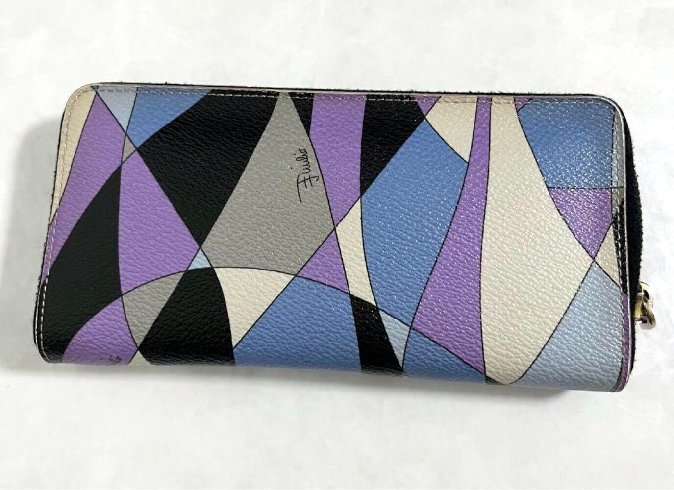 Emilio Pucci Long Wallet Multicolor Blue Purple W… - image 3