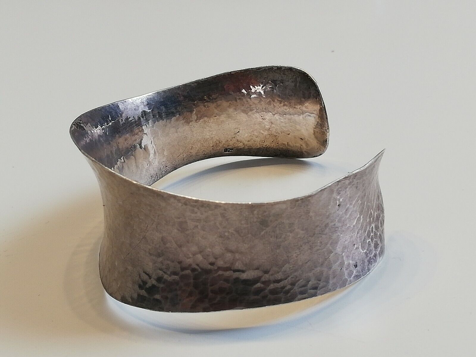 bracelet women bangle sterling silver hammered - image 3