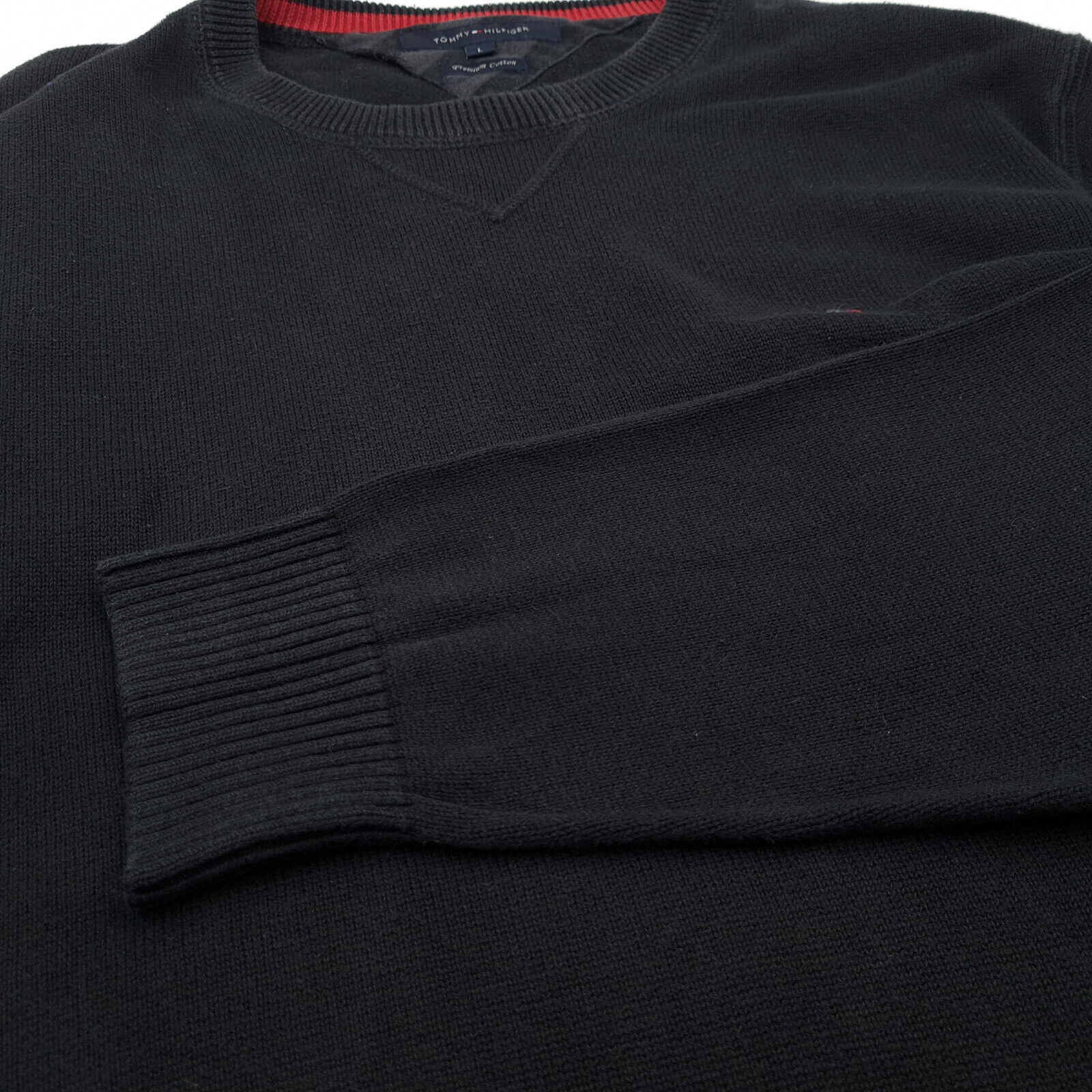 Vintage Tommy Hilfiger Jumper Sweater Men Black P… - image 7