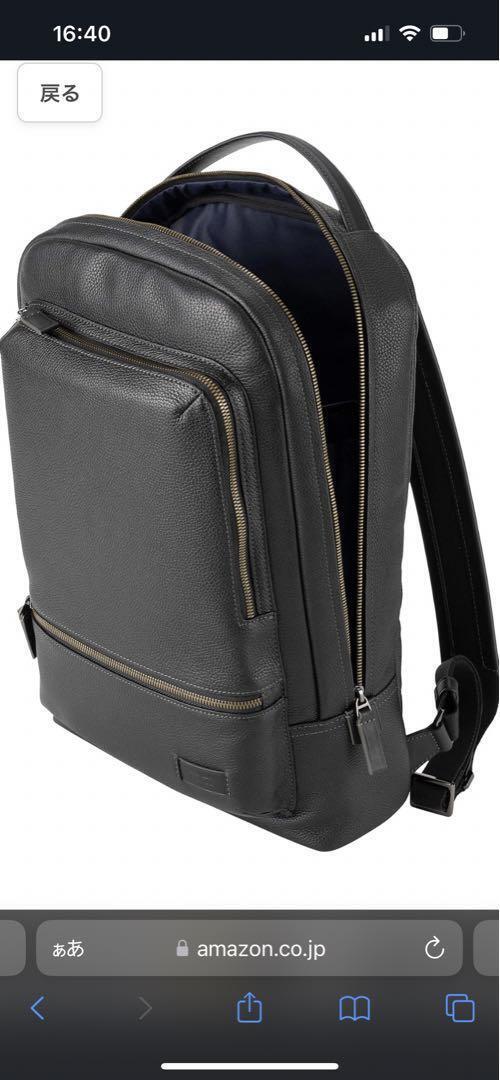 TUMI Harrison Bates Black Leather Backpack 16.5"x… - image 12