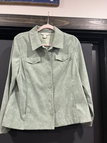 Appleseed’s Women’s Sage Green Faux Suede Jacket - image 1