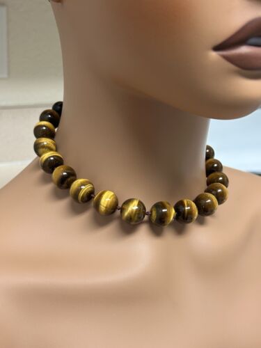 Kenneth Lane Vintage Tigers Eye Collar Necklace