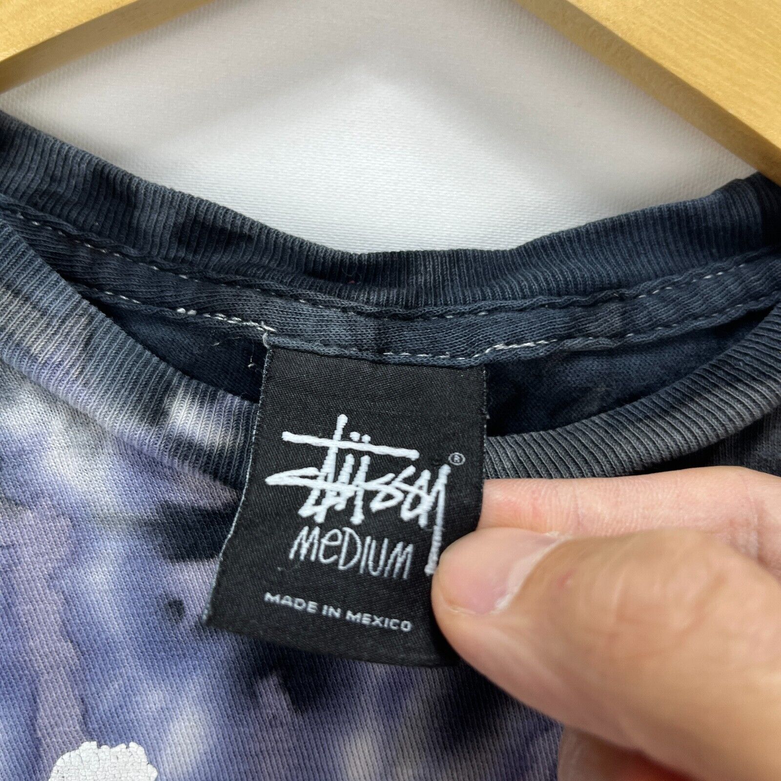 Vintage Y2K Stussy Tie Dye T Shirt Medium - image 3