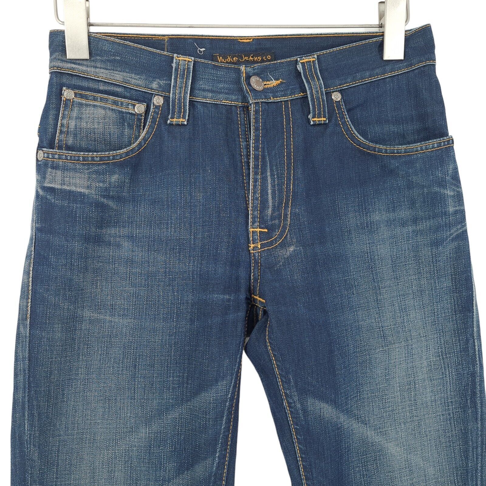 Nudie Thin Finn Jeans Greentone Slim Skinny Men P… - image 3