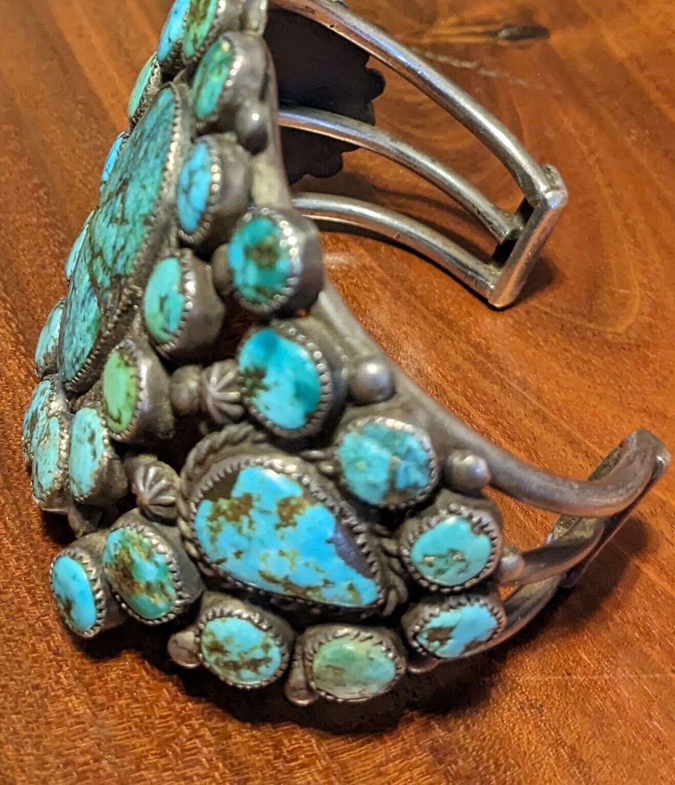 Vintage Native American Navajo Turquoise Cluster … - image 13