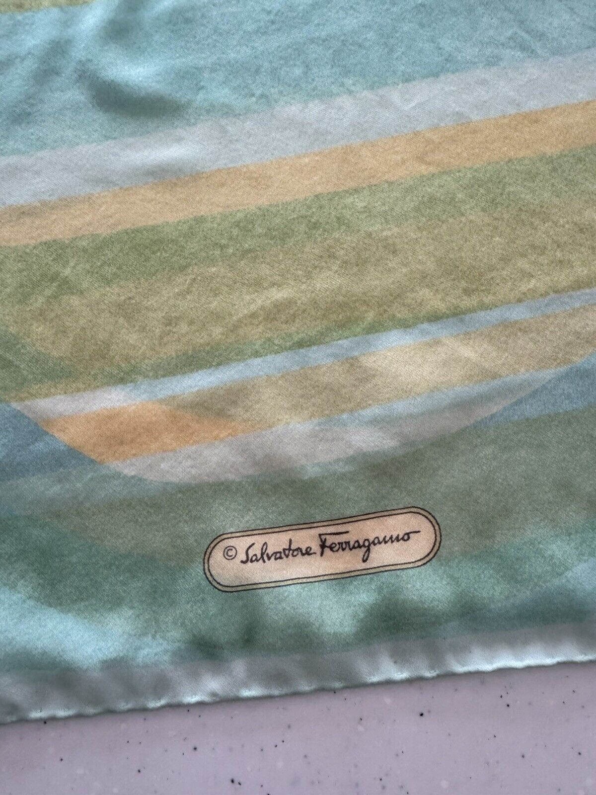 Rare Vintage Salvatore Ferragamo 100% silk scarf … - image 4