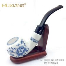 Ceramic Tobacco Pipe Vintage Smoking Pipe 9mm Filter 10 Free Cleaning Tools Gift