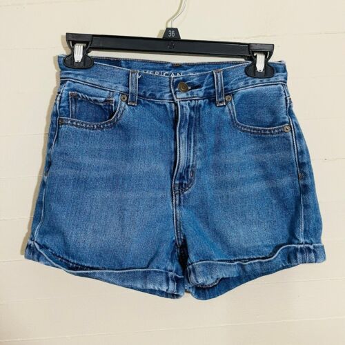 AEO Mom Shorts Denim Shorts Medium Washed SZ 0 10… - image 1