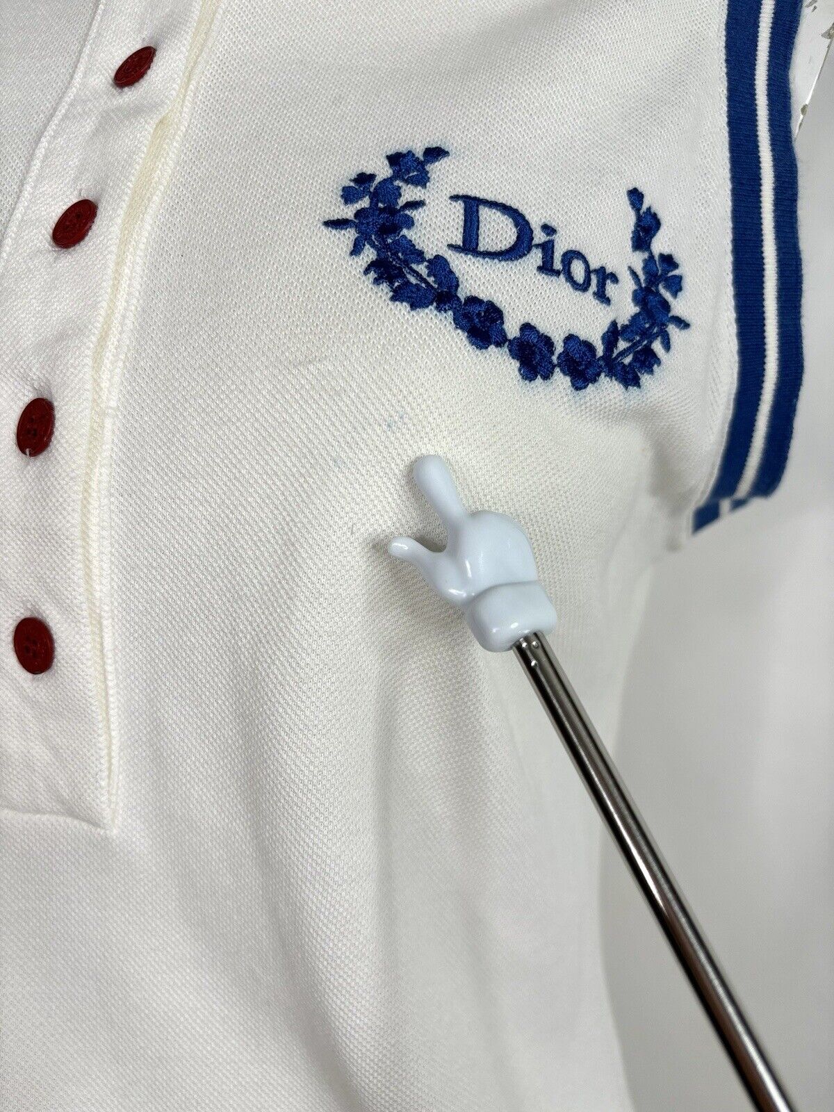 Vtg Christian Dior by John Galliano White Logo Dr… - image 8