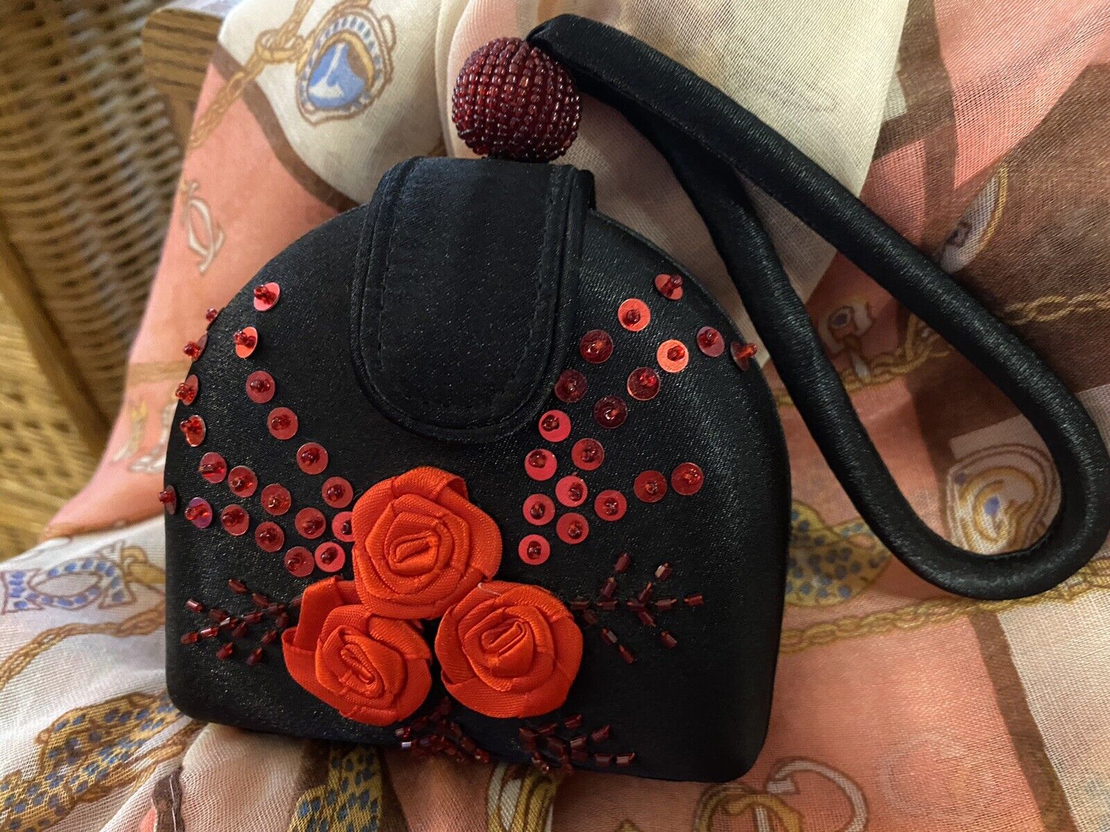 Rose and sequence Cocktail Bag - image 1