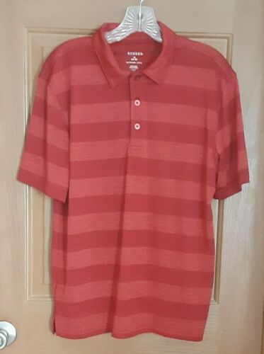 George® Red on Red Stripe Short Sleeve 3 Button Po