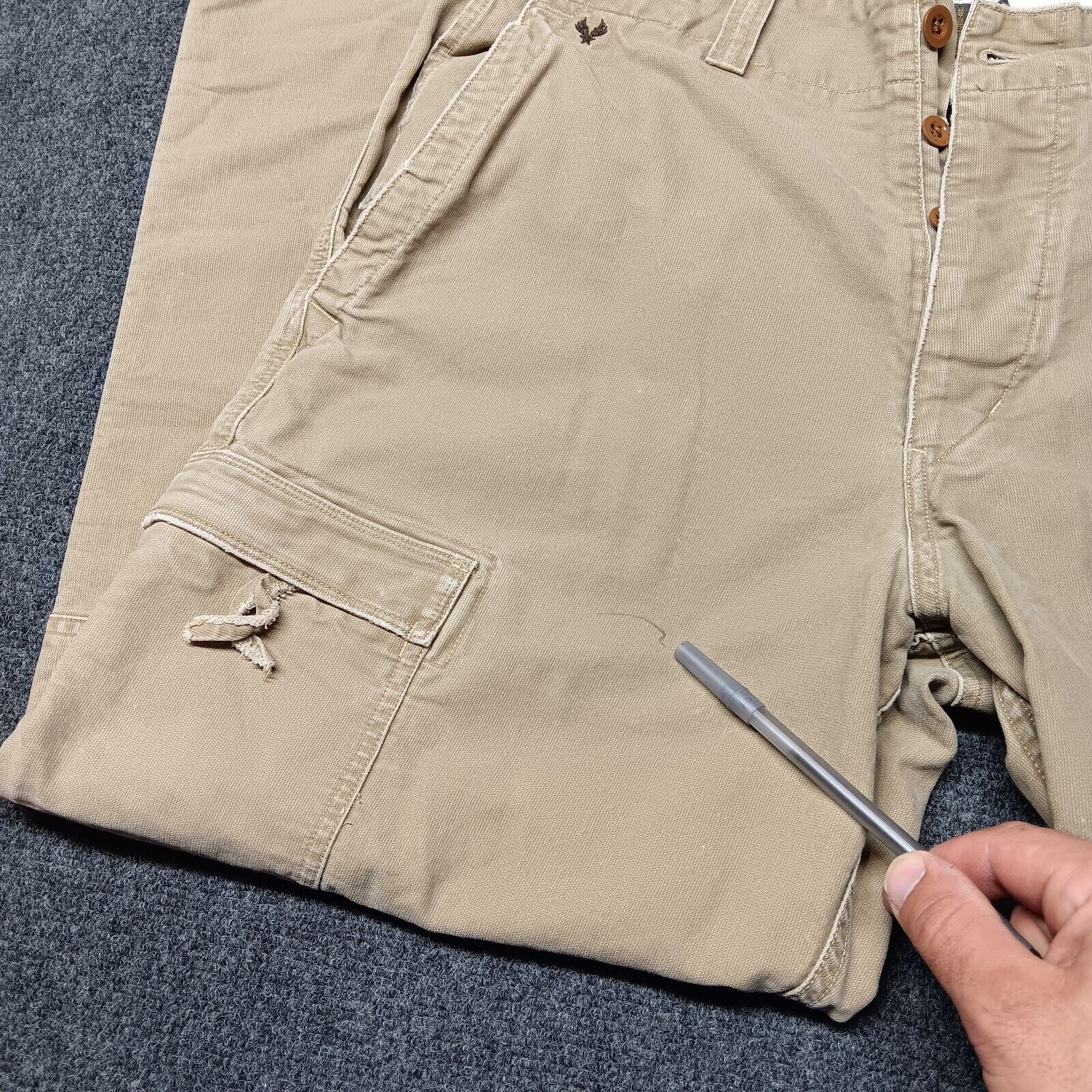 Vintage American Eagle Cargo Pants Men 32x30 Tan … - image 2