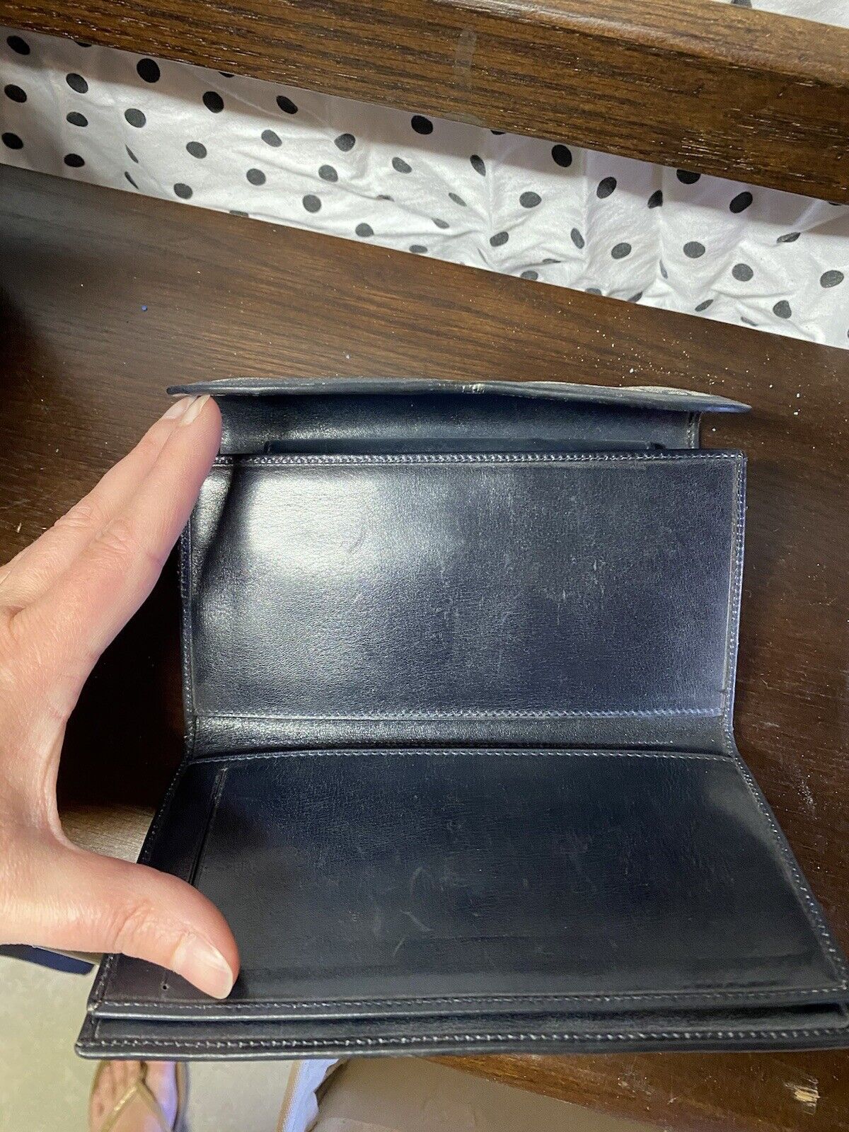 Authentic Vintage Gucci Navy Horsebit Wallet - image 6