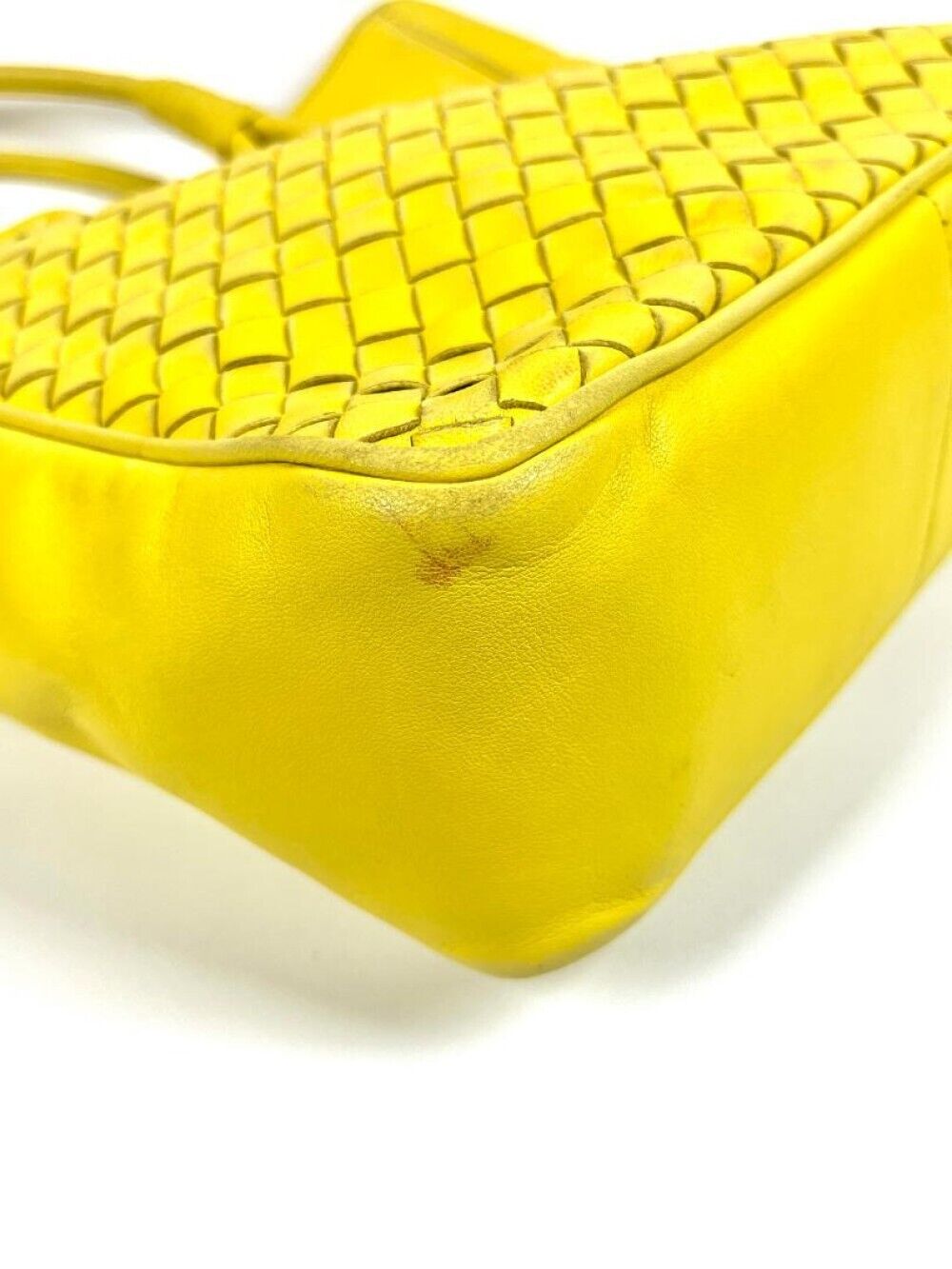 Bottega Veneta Intrecciato Handbag Lambskin Yello… - image 6