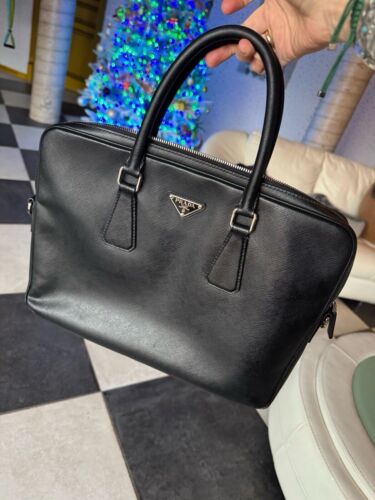 Prada Briefcase Black Leather - image 1