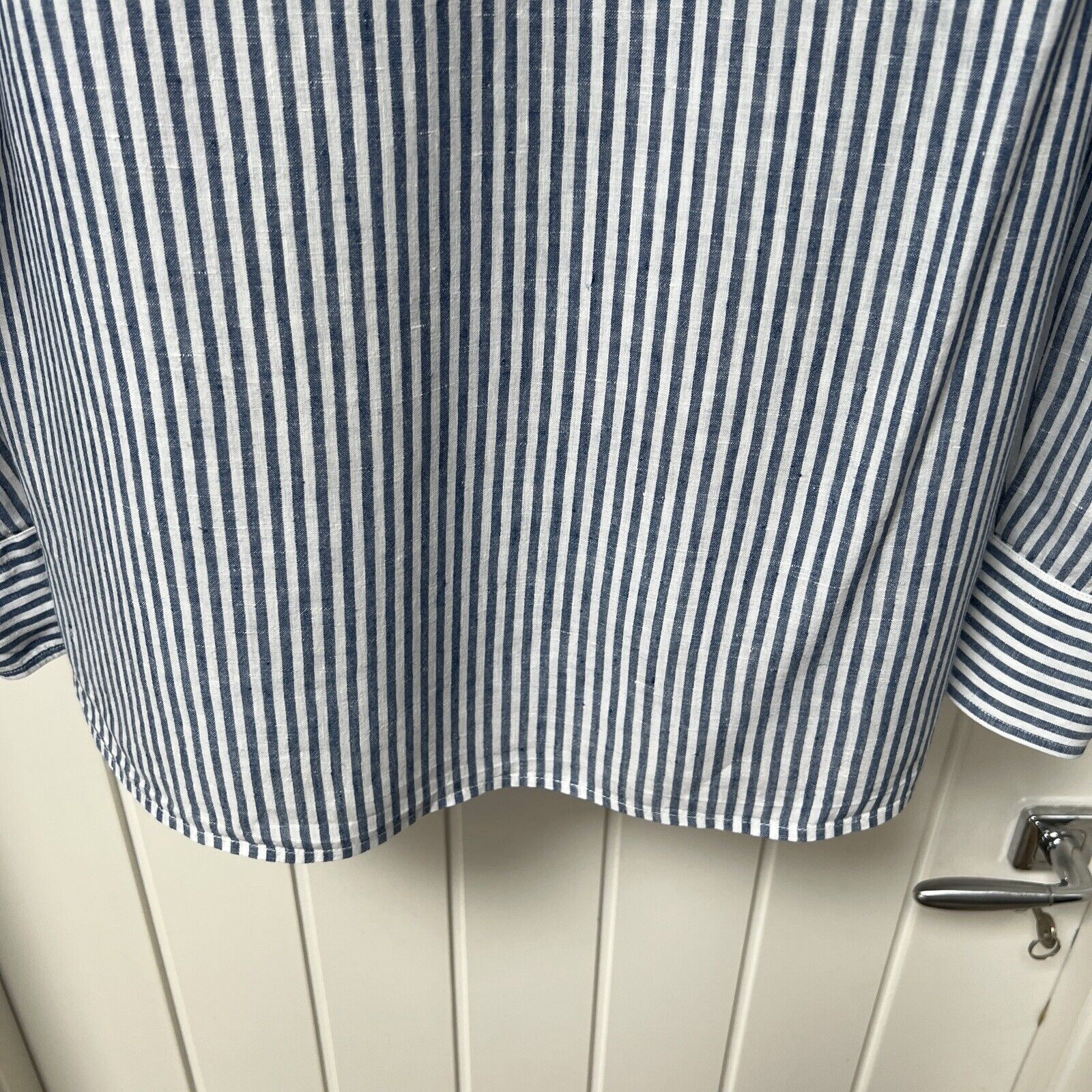 Tommy Hilfiger Shirt Men's Large Blue White Strip… - image 11