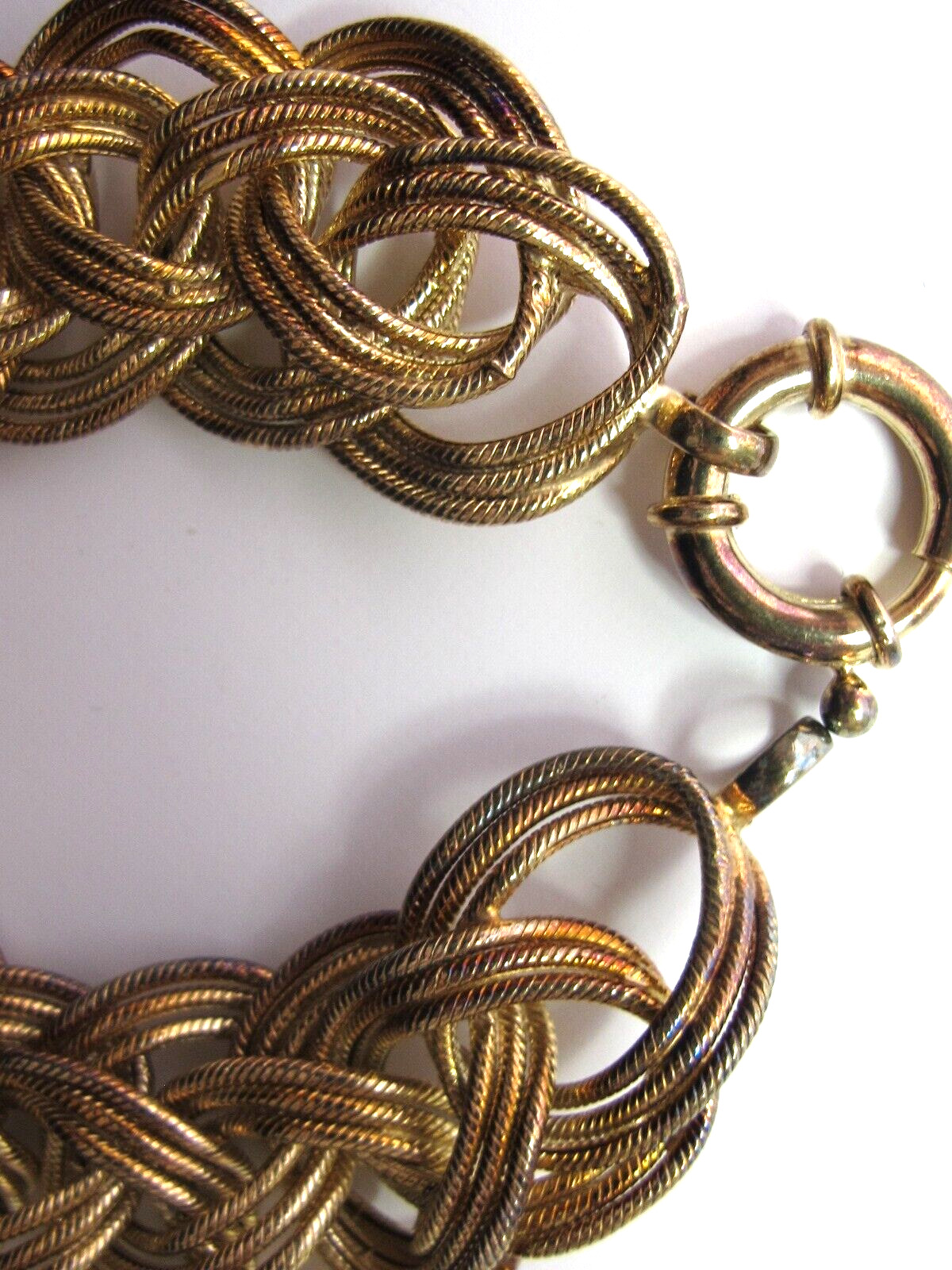 Technibond Triple Ring Link Necklace & Bracelet 1… - image 9