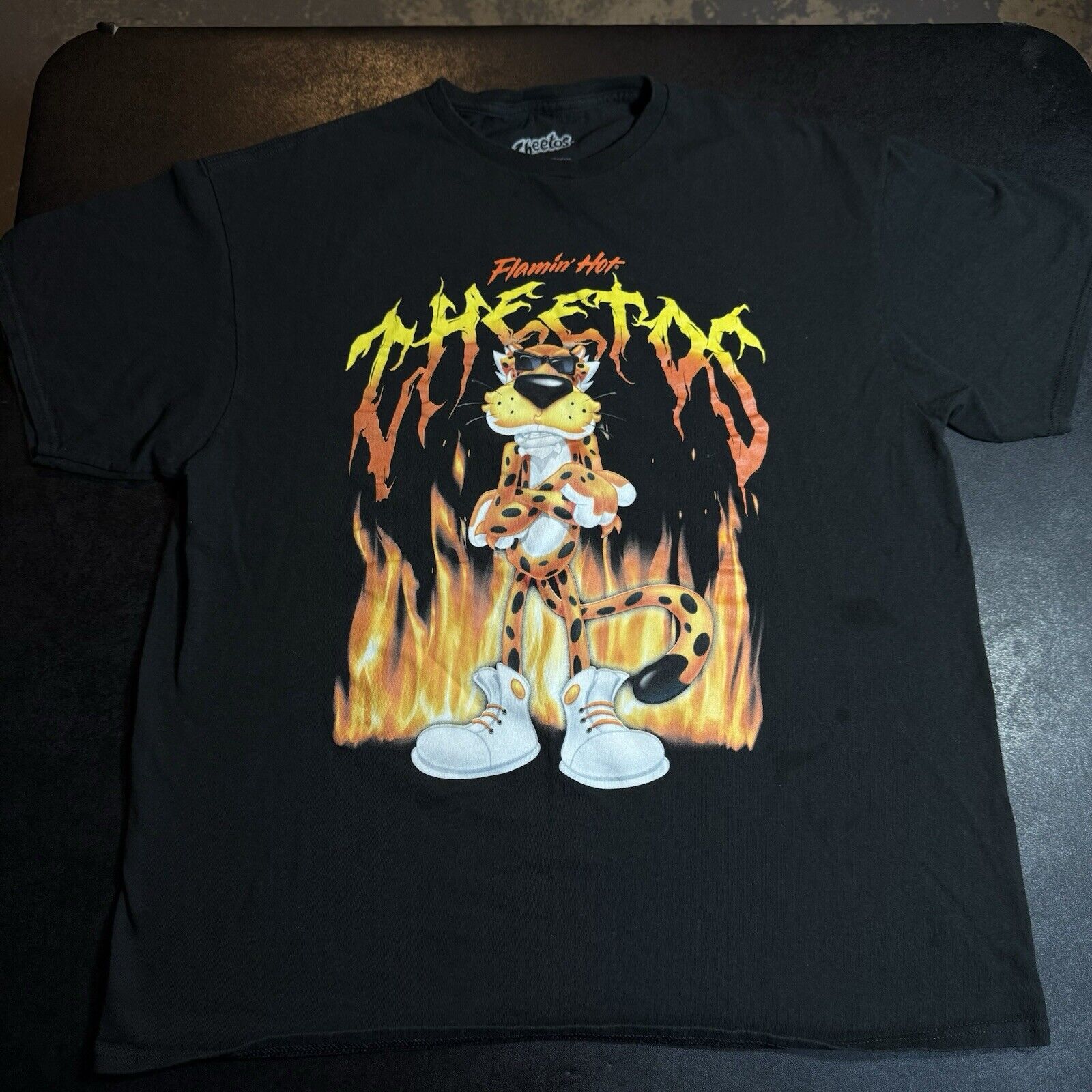 *read* Adult XL Flamin’ Hot Cheetos Death Metal F… - image 2