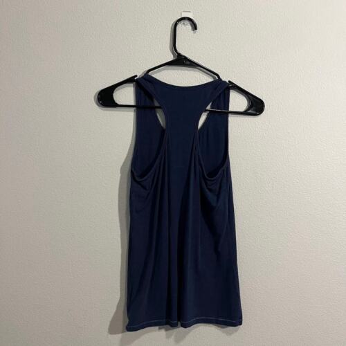 alo Navy Blue Razor Back Sleeveless Tank Top - image 1