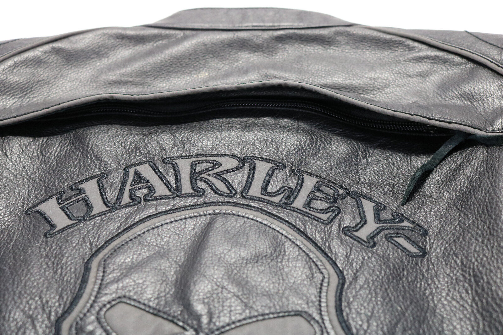 womens harley davidson jacket L black leather Wil… - image 9