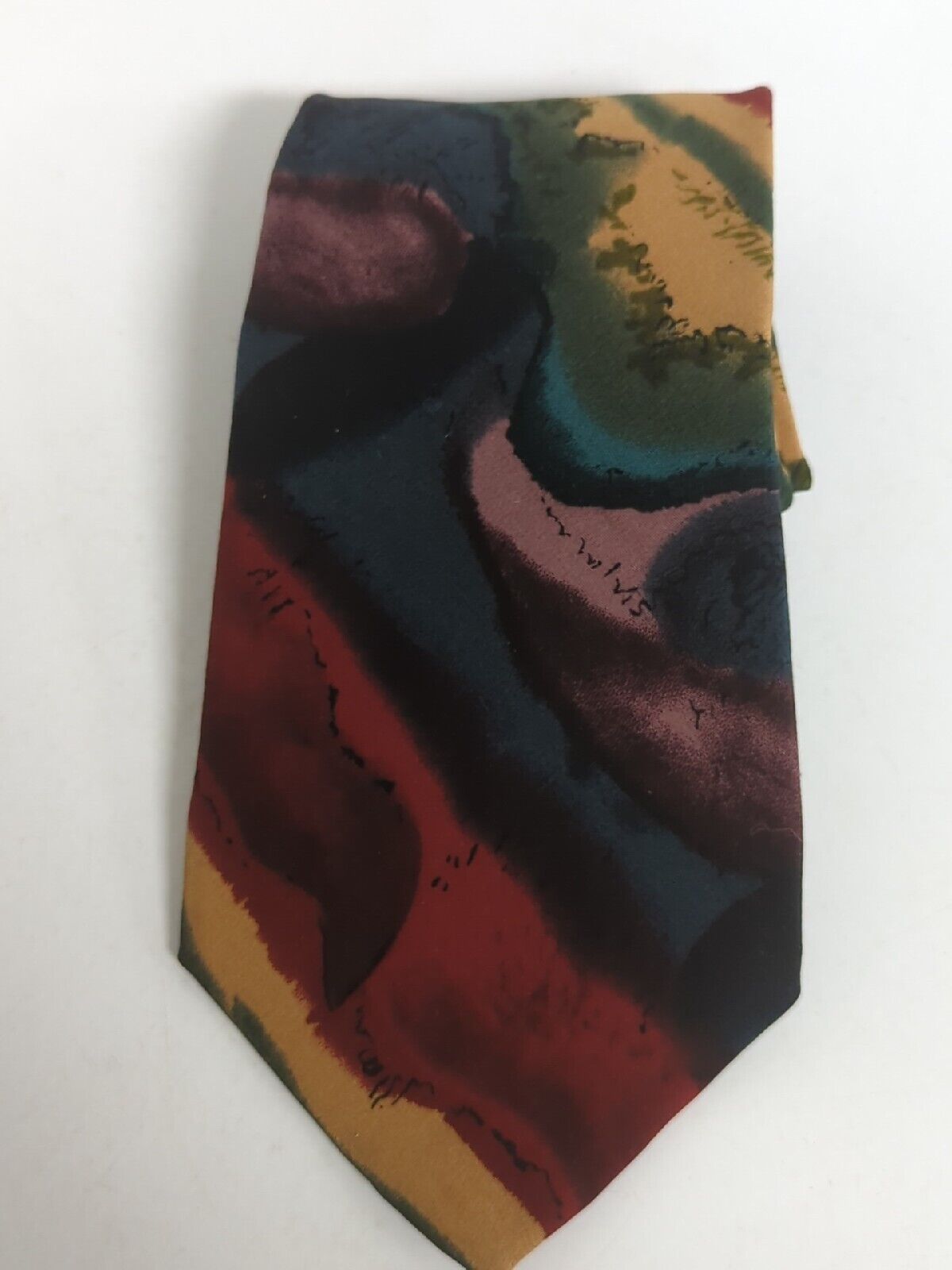 Vtg J. Garcia Men's Multicolored Abstract 100% Si… - image 2