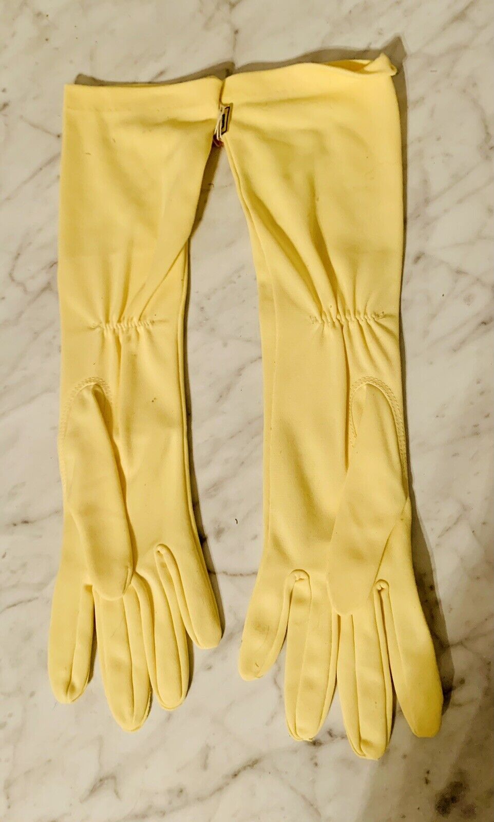 New Vintage Stretch-B Yellow Gloves Ladies - image 3