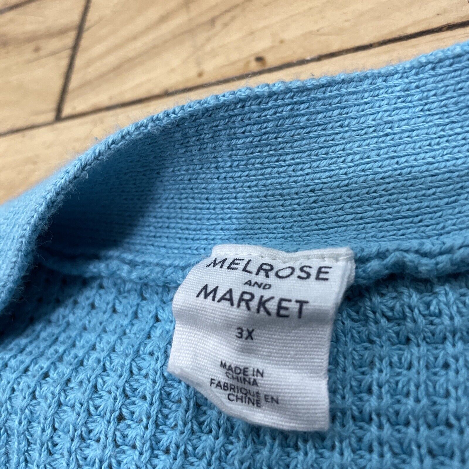 MELROSE & MARKET Cardigan Women 3X Teal Blue Chun… - image 23