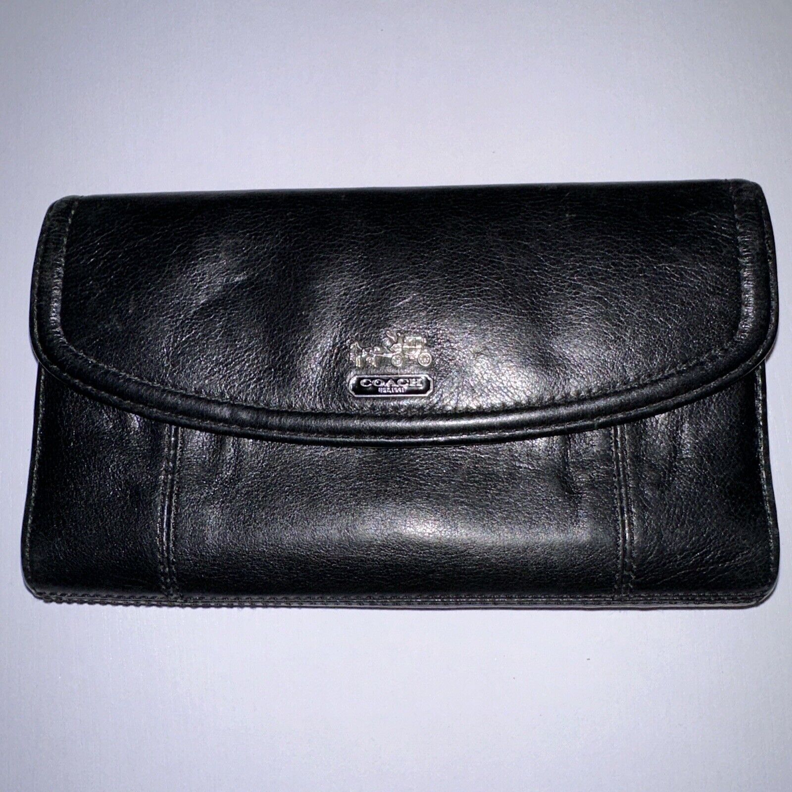 coach black leather womens wallets - image 1