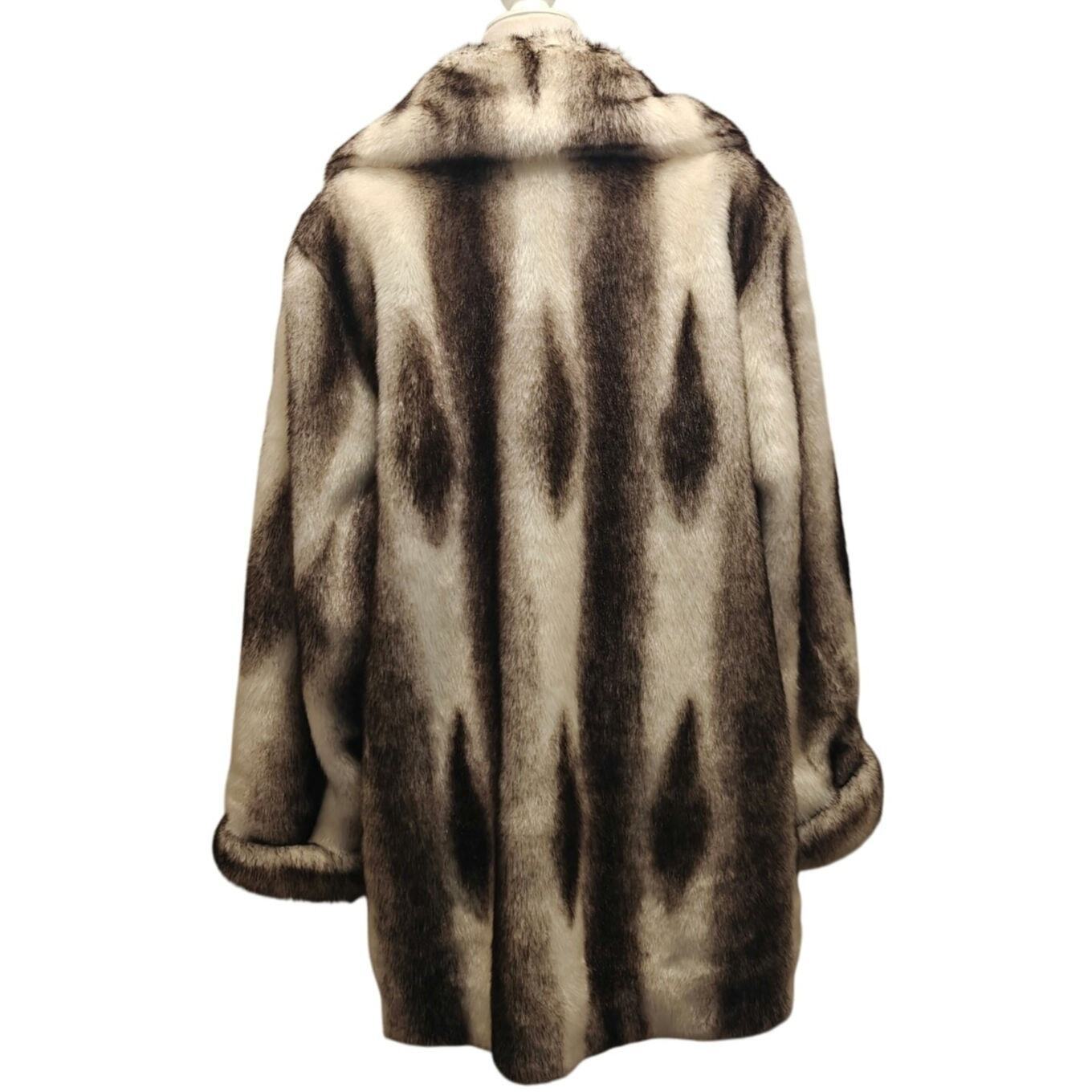 Pamela McCoy Faux Fur Mid length Coat sz 1X - image 2