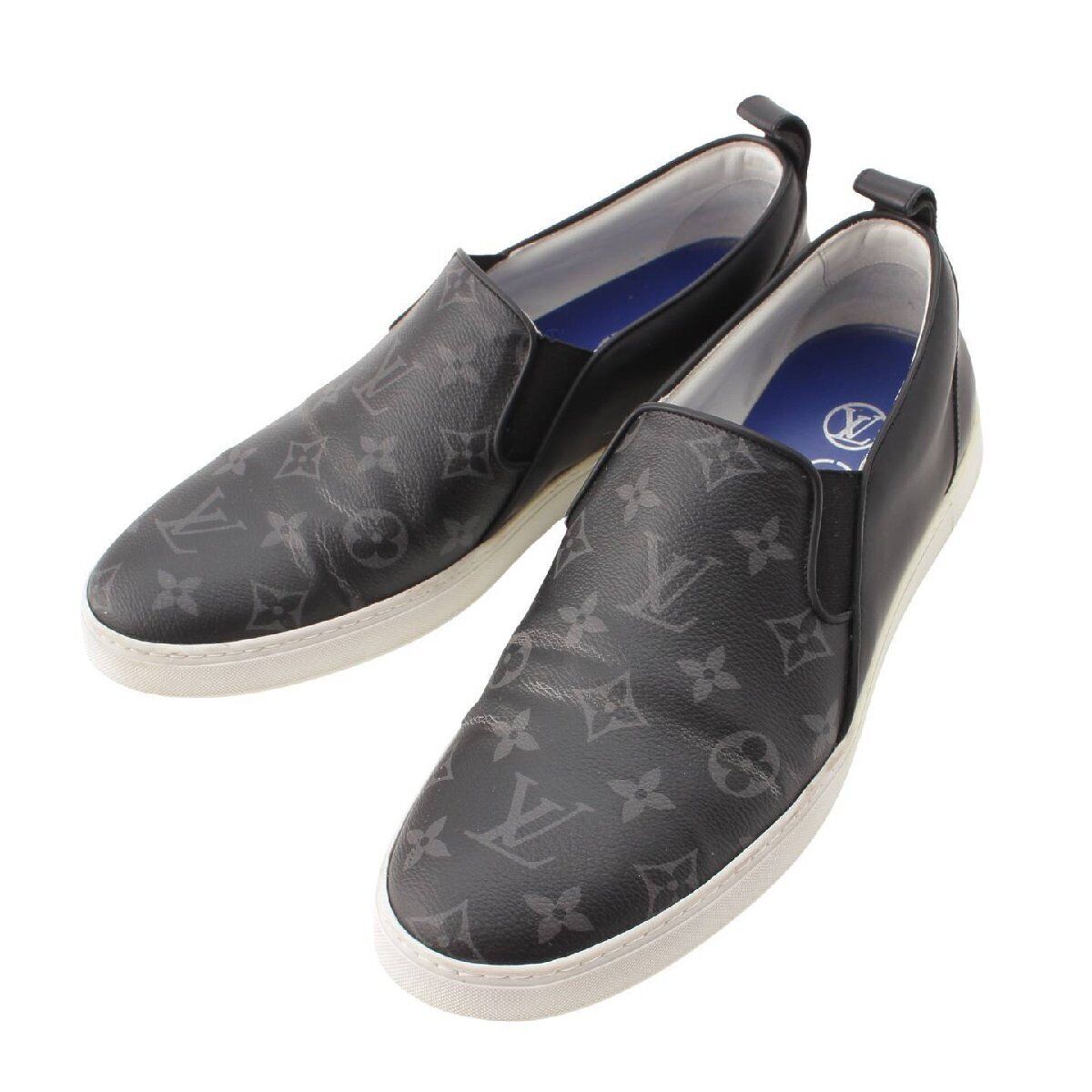 Louis Vuitton Monogram Eclipse Canvas Slip-On Bla… - image 10