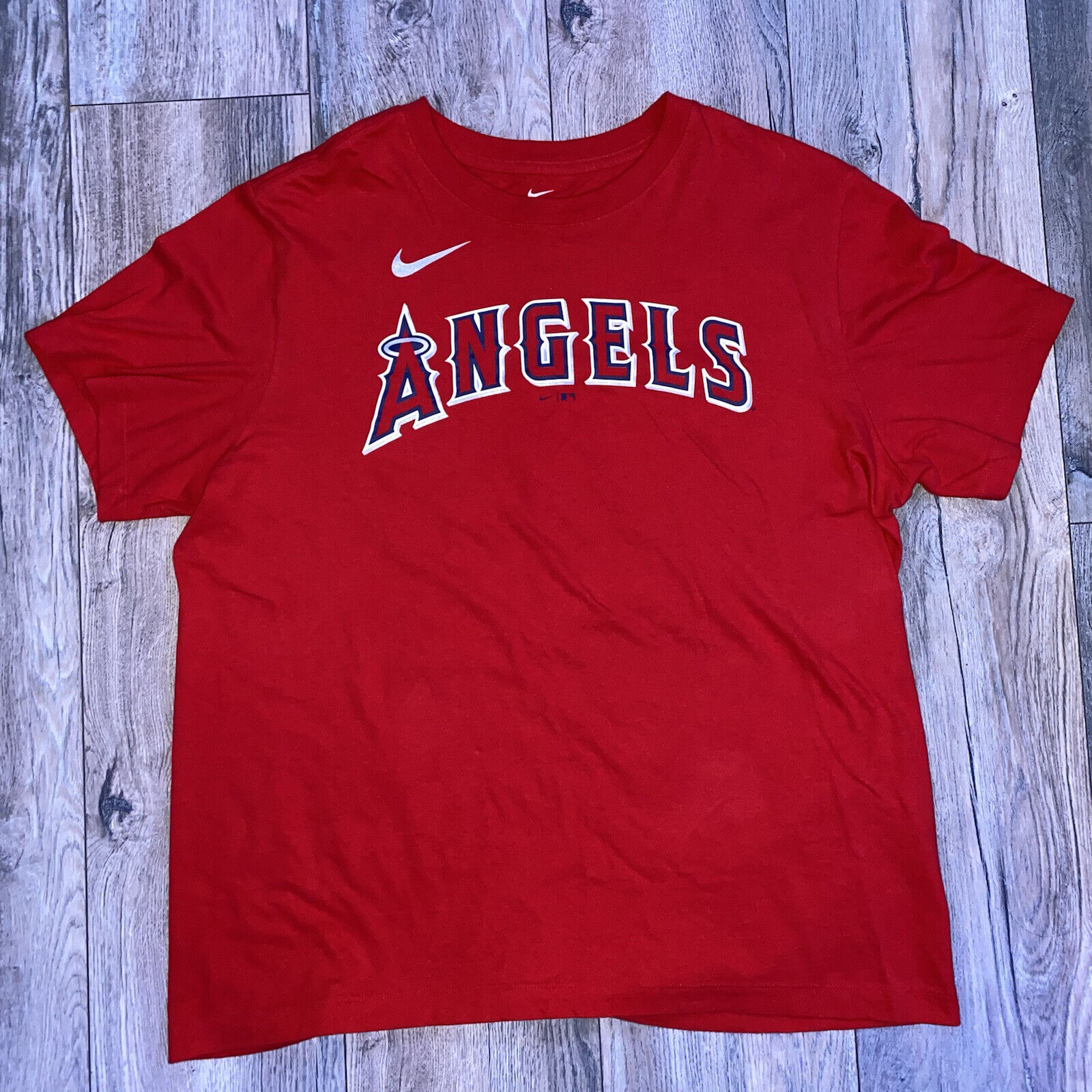 Men's Anaheim Angels Baseball MLB Mike Trout 27 R… - image 1