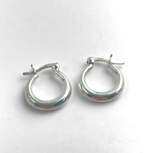 Sterling Silver 925 LA Hoop Earrings - image 1