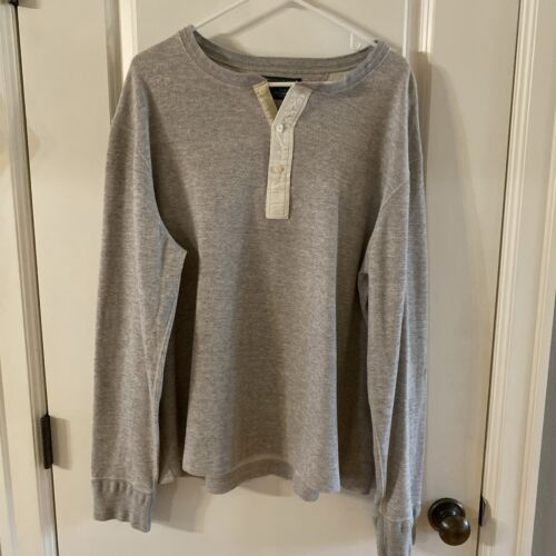 Ralph Lauren Polo Country Long Sleeve Henley Gray… - image 1