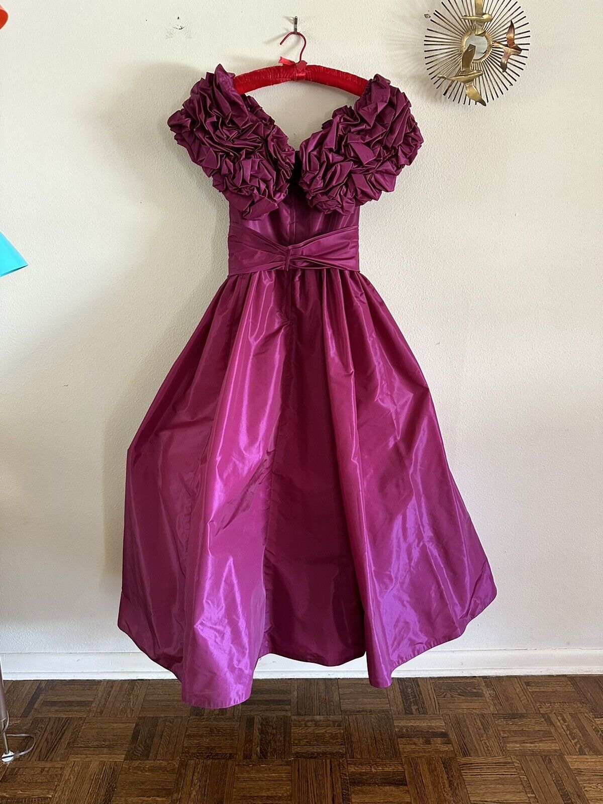 1980s Victor Costa Taffeta Dress Formal Pageant H… - image 21