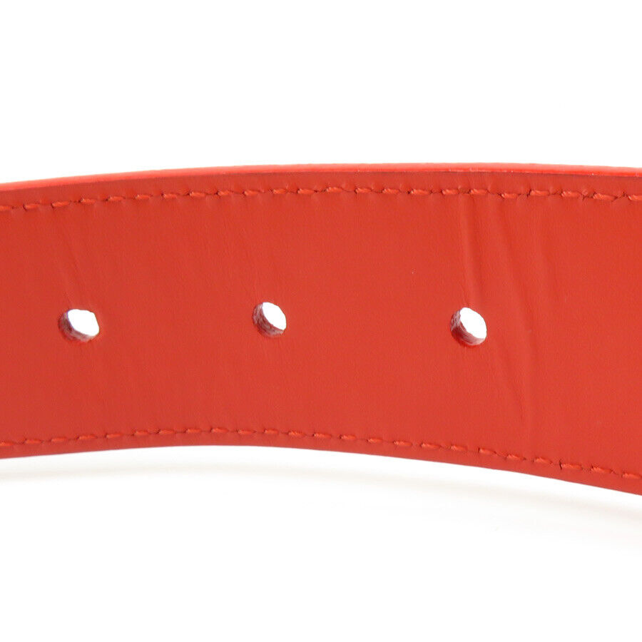 Auth LOUIS VUITTON Damier Infini Belt Red Leather… - image 9