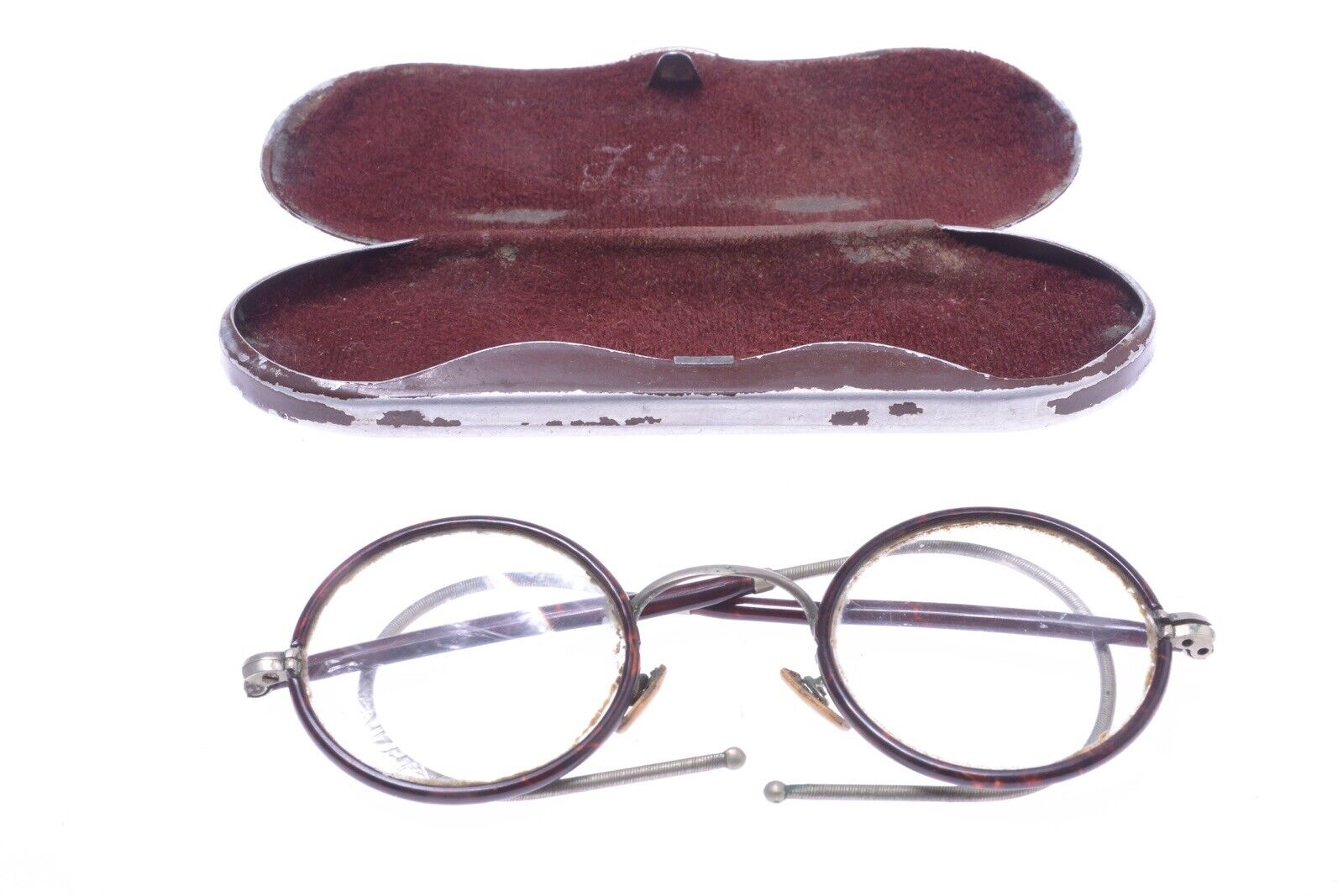 ✅ ANTIQUE +-1930 ROUND READING GLASSES SPECTACLES… - image 5