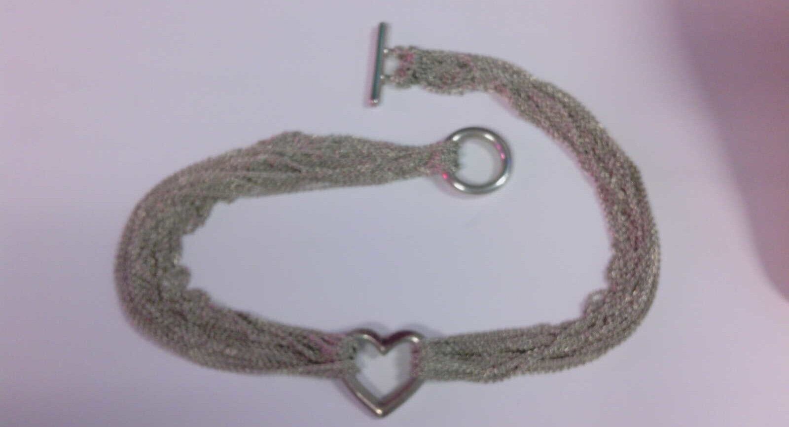 Tiffany and Co Mesh Heart SS 925 15.5" Choker/7" … - image 2